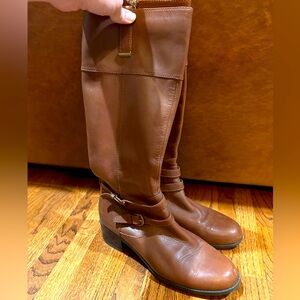 Brown Leather Tall Boots